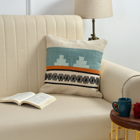 Black Embroided Pattern Cushion Cover