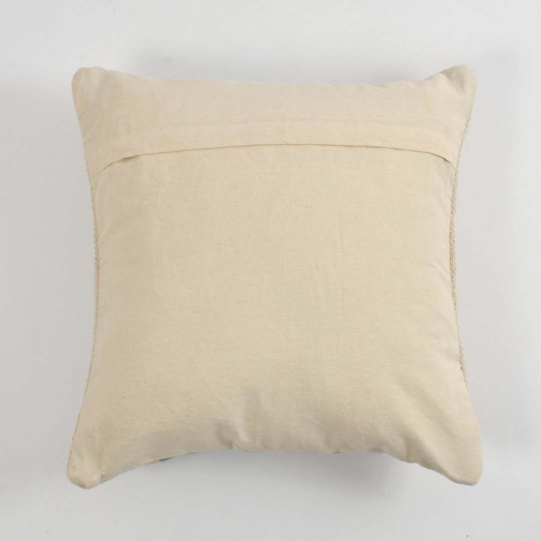 Black Embroided Pattern Cushion Cover Back