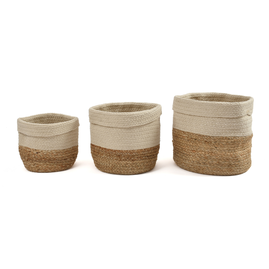 Braided Storage Basket: Set of 3