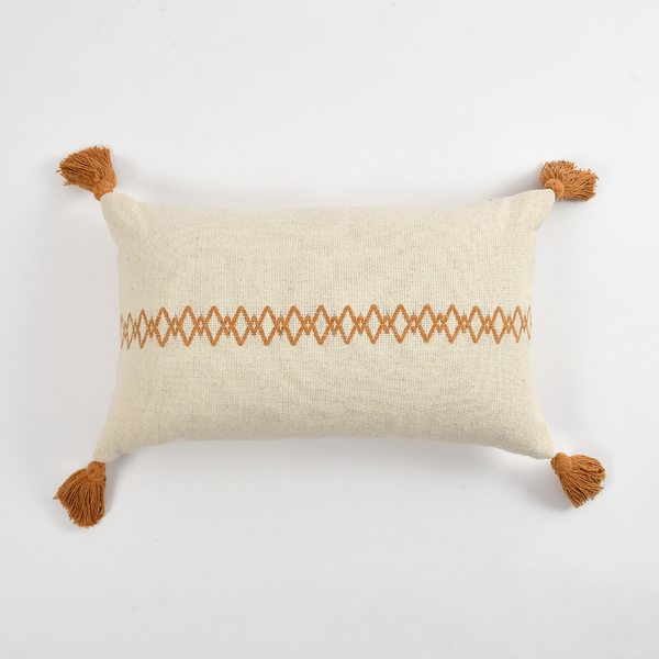 Mustard Woven Cushion - sashaaworld