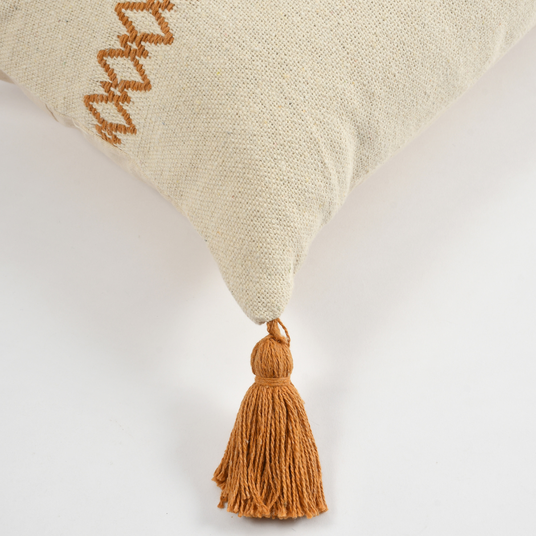 Mustard Woven Cushion - sashaaworld