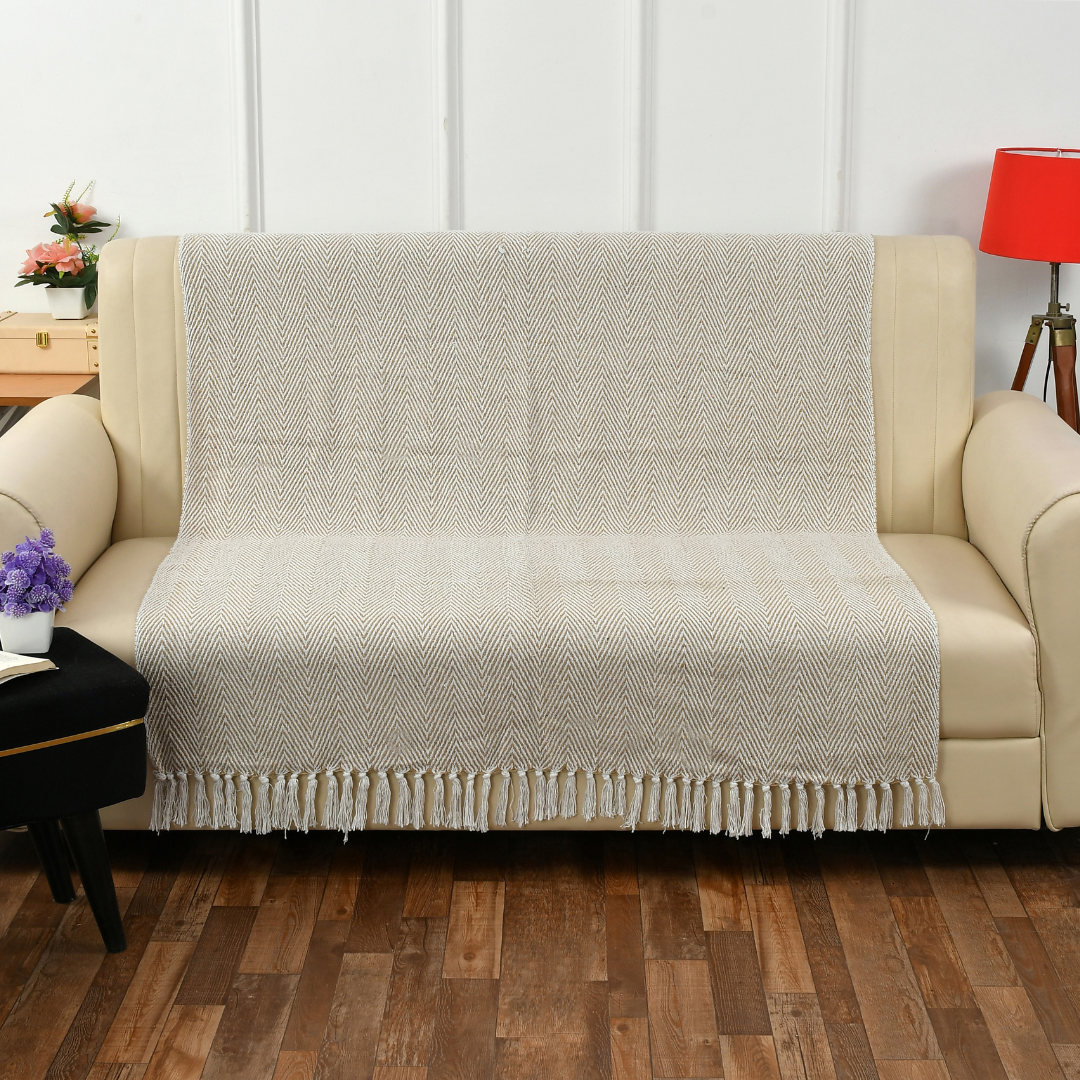 Spring-Hued Chevron Throw