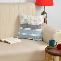 Blue Cotton Cushion Cover