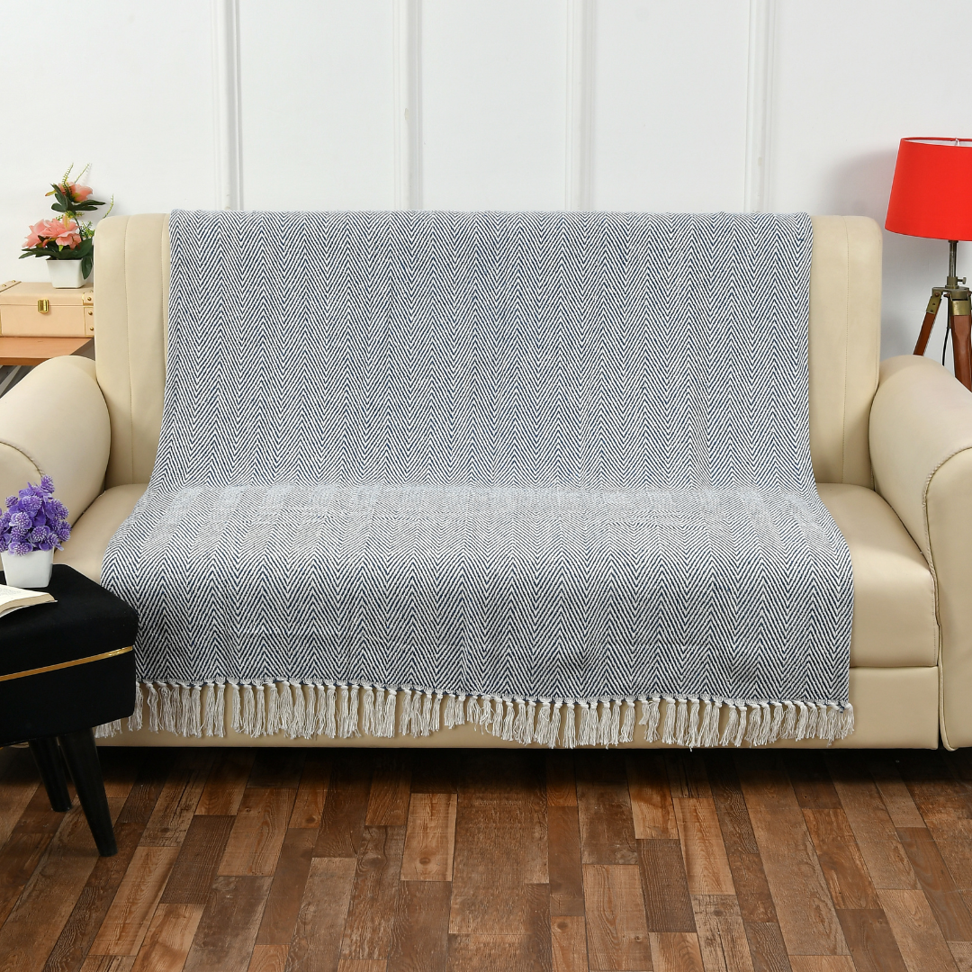 Spring-Hued Chevron Throw