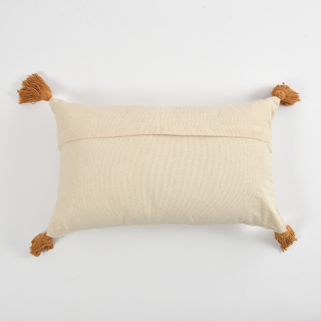 Mustard Woven Cushion - sashaaworld
