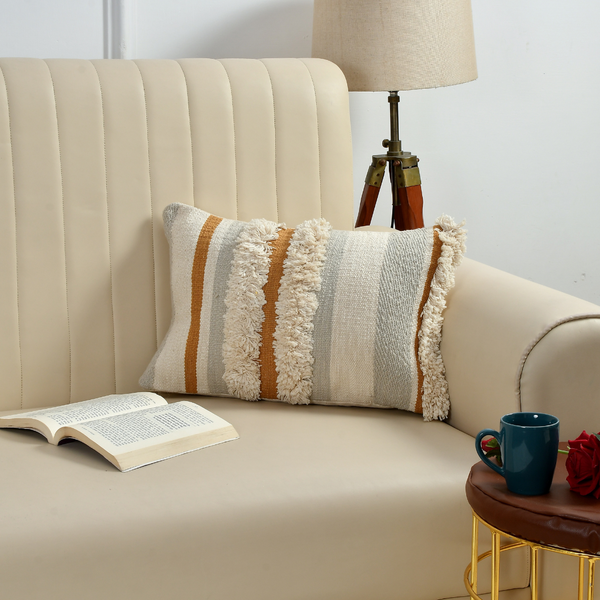 Neutral Tones Abstract Cushion- Sashaaworld