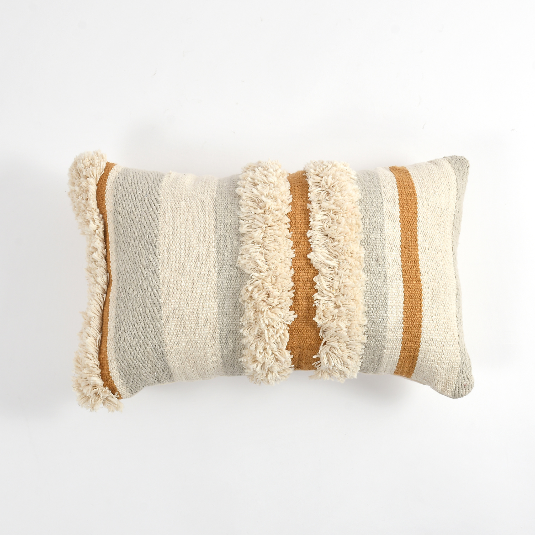 Neutral Tones Abstract Cushion- Sashaaworld