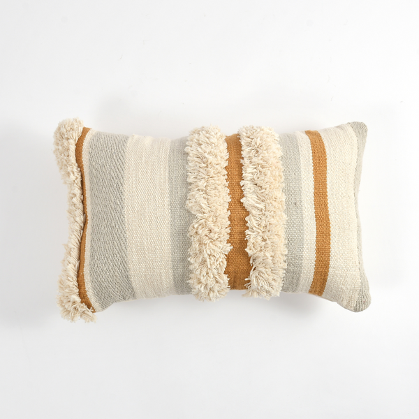 Neutral Tones Abstract Cushion- Sashaaworld
