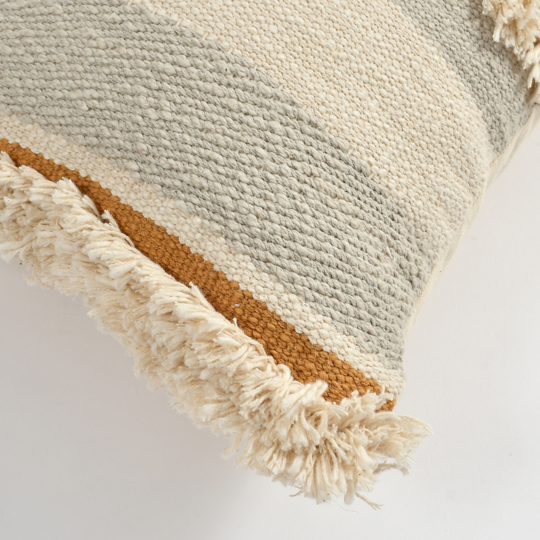 Neutral Tones Abstract Cushion- Sashaaworld