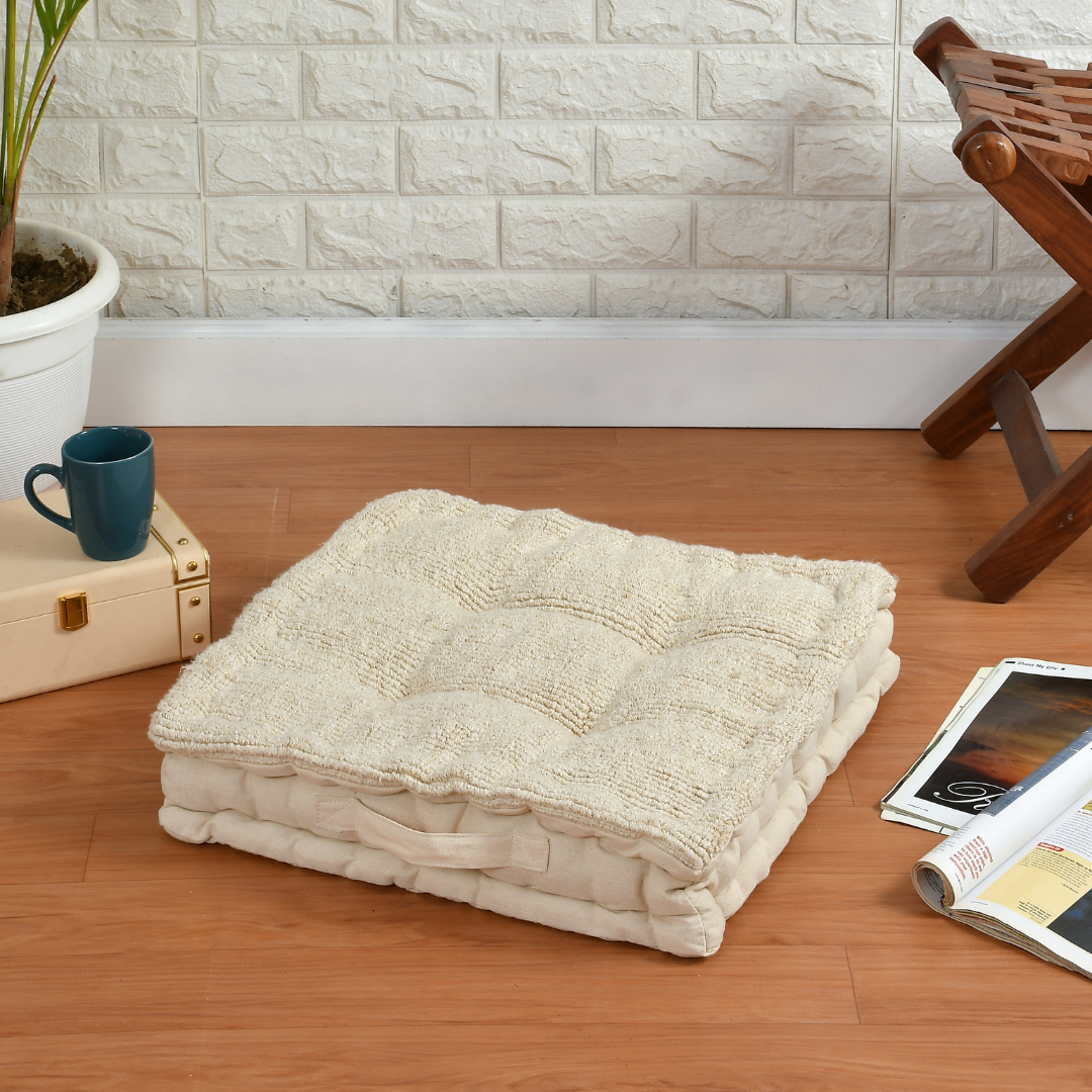 Natural Floor Cushion - Sashaaworld