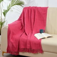 Vibrant Pink Cotton Throw
