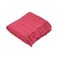 Vibrant Pink Cotton Throw
