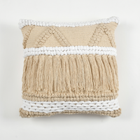Beige Cotton Cushion Cover