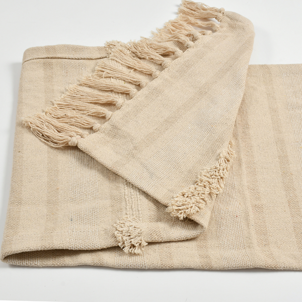 Beige Cotton Table-Runner