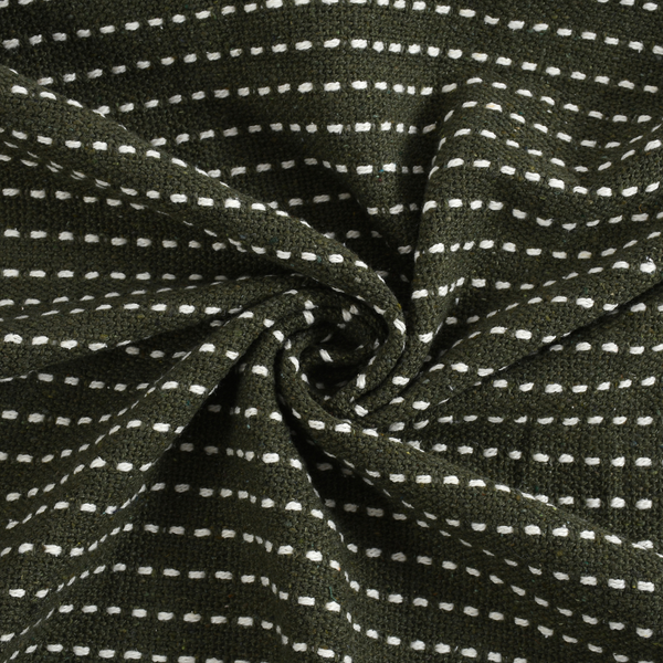 Olive Green Woven Cotton Throw - Sashaaworld
