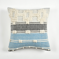 Blue Cotton Cushion Cover