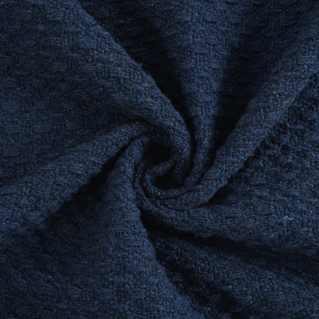 Navy Cotton Throw - Sashaaworld