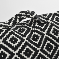 Black and White Floor Cushion zoom view