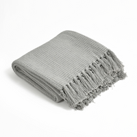Grey Waffle Throw