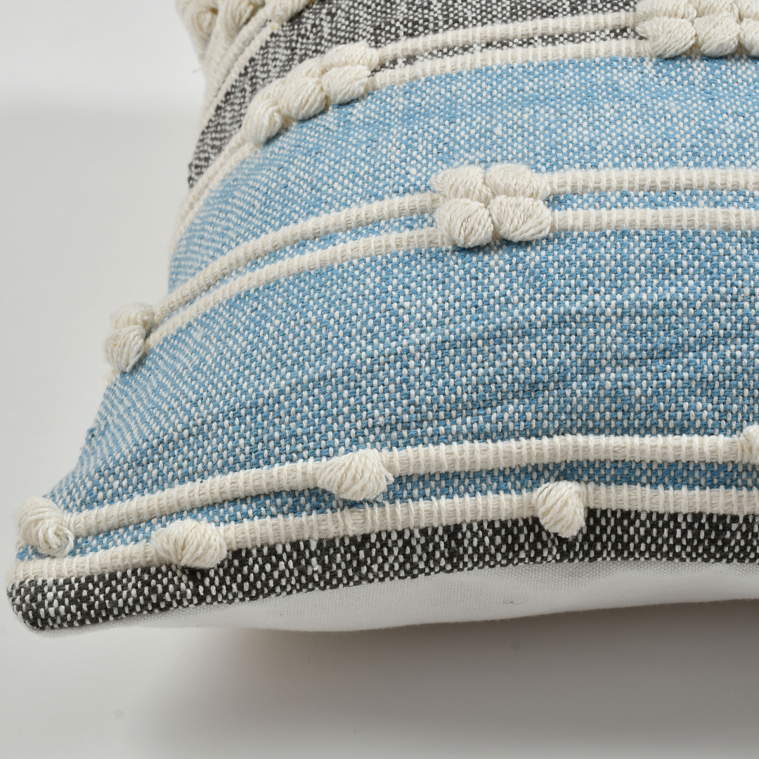 Blue Cotton Cushion Cover