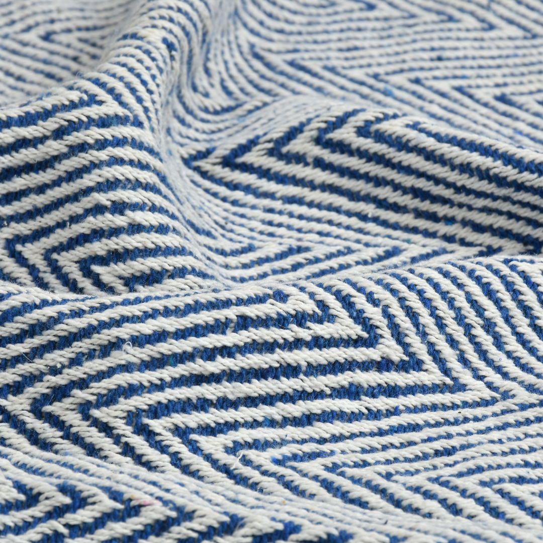 Spring-Hued Chevron Throw