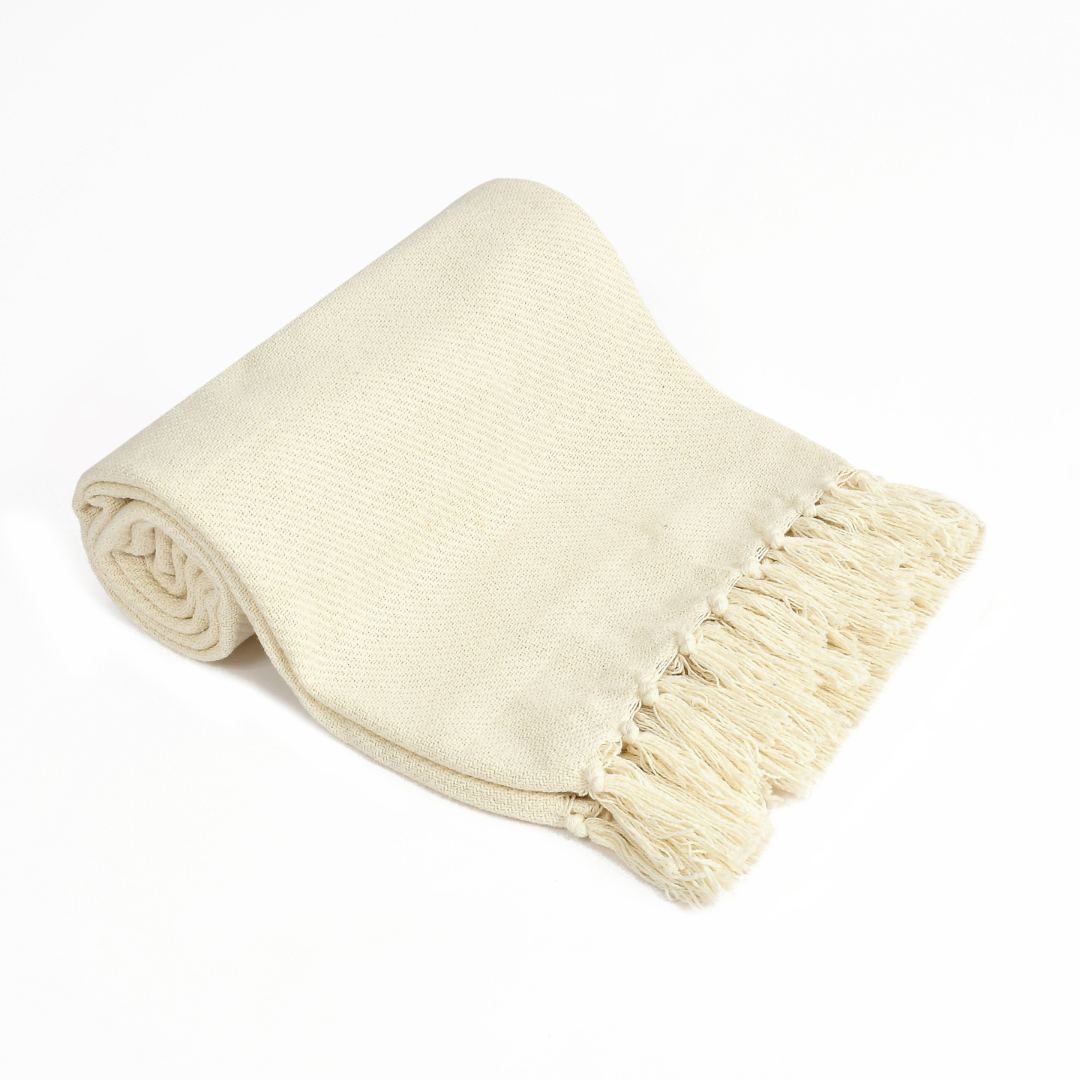 White Solid Throw