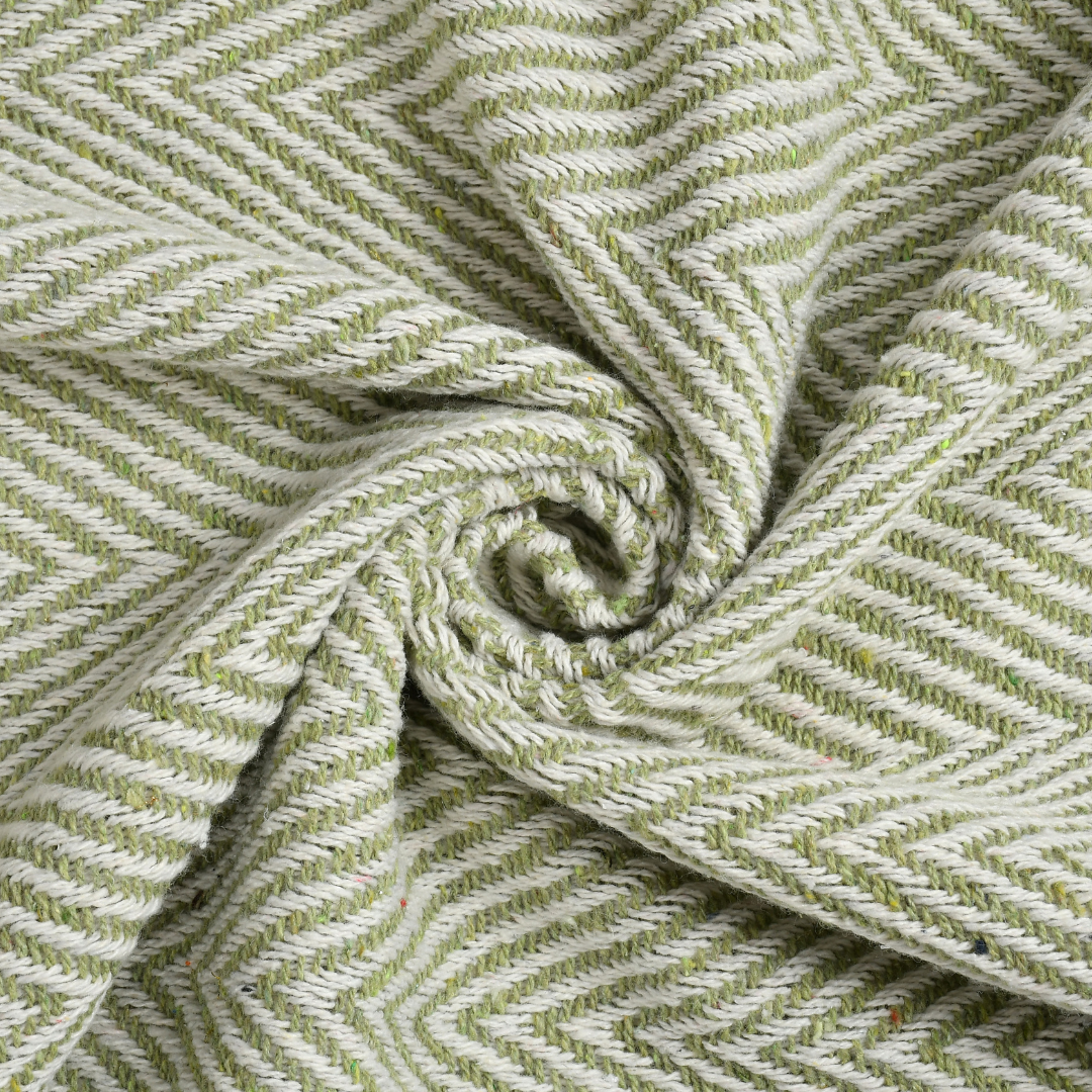 Spring-Hued Chevron Throw
