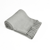 Grey Waffle Throw