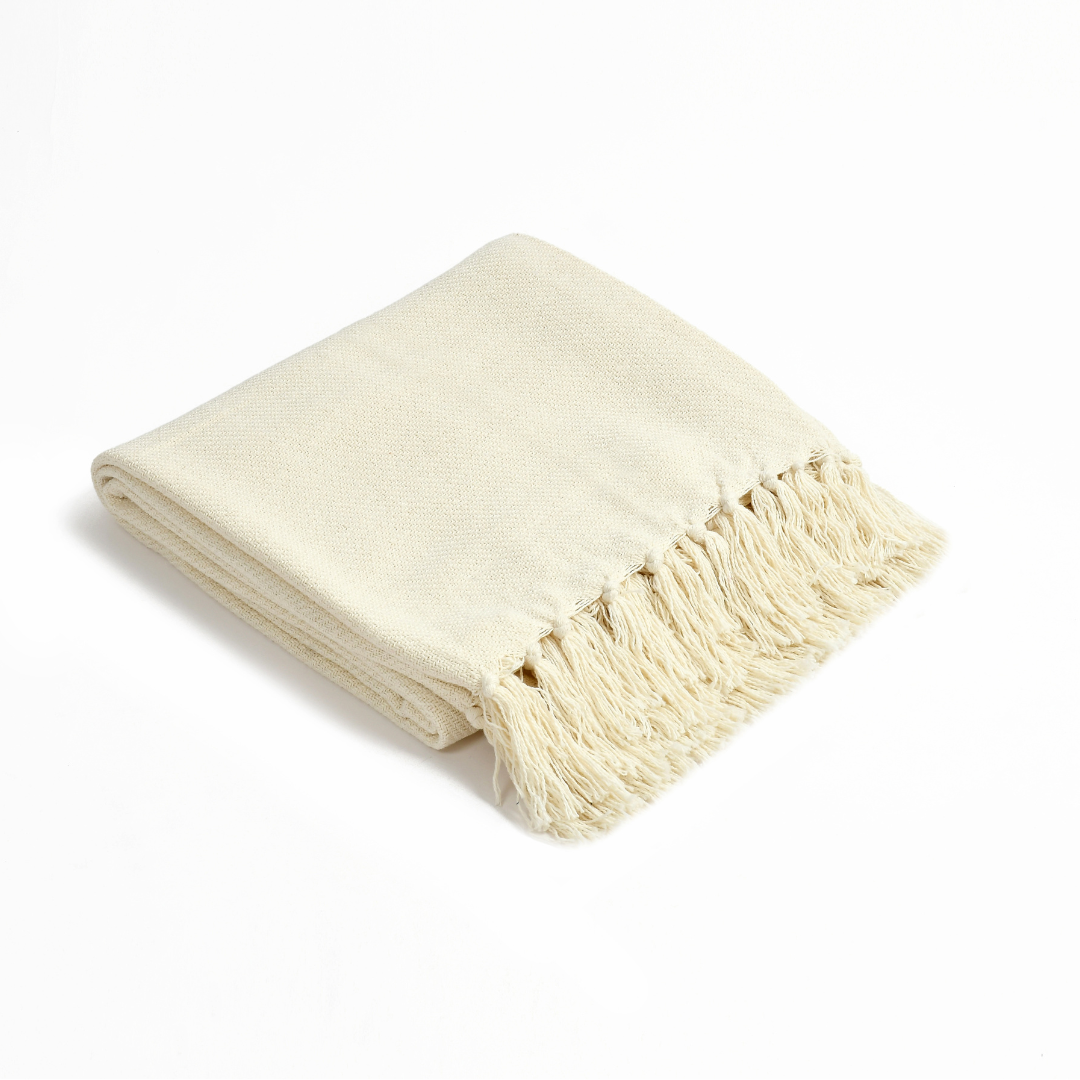 White Solid Throw