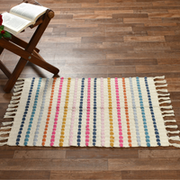 Multi-Coloured Striped Rug