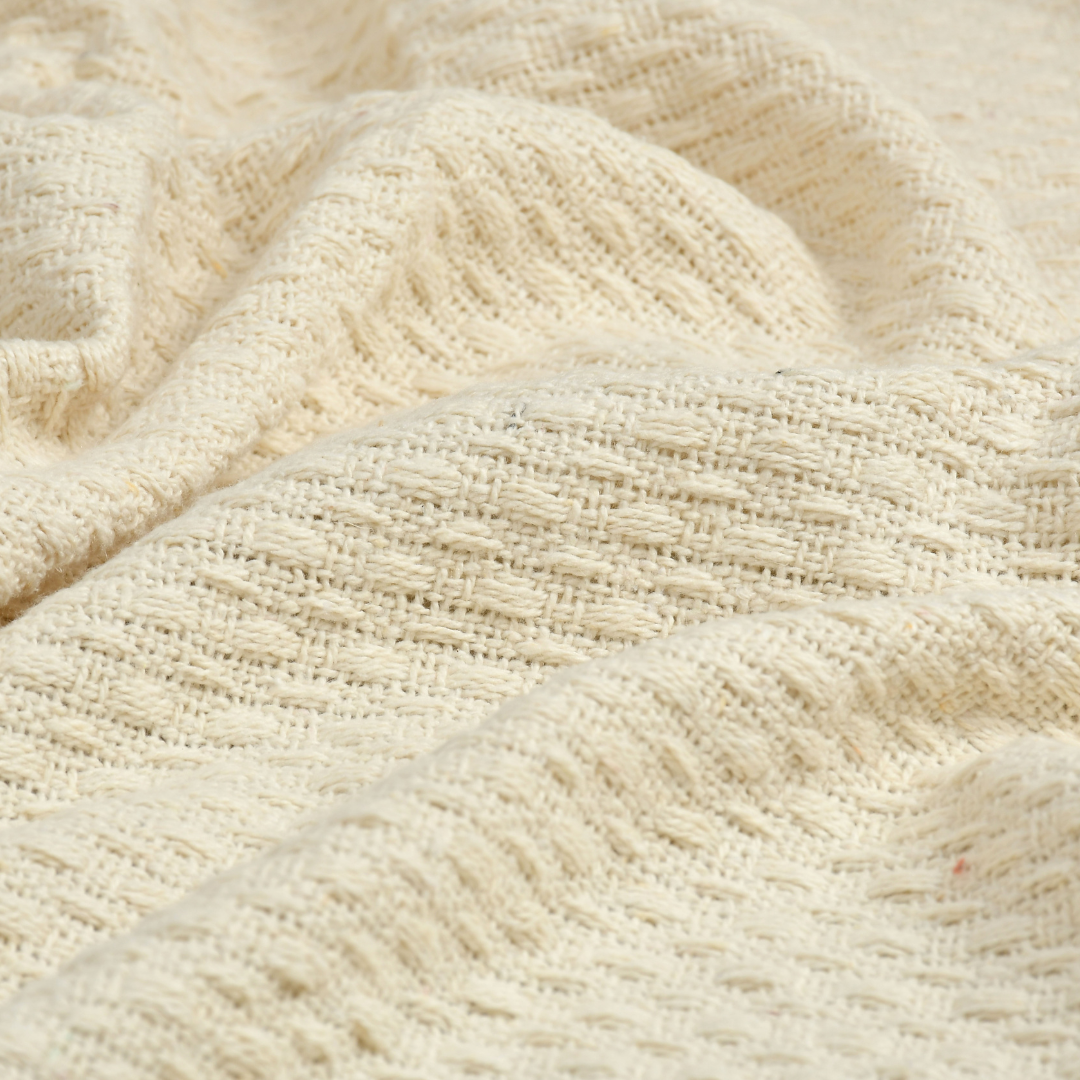 Ivory Cotton Throw