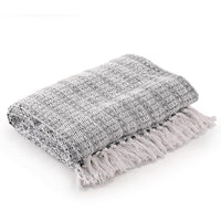 Striped Soft & Breathable Black Throw Blanket