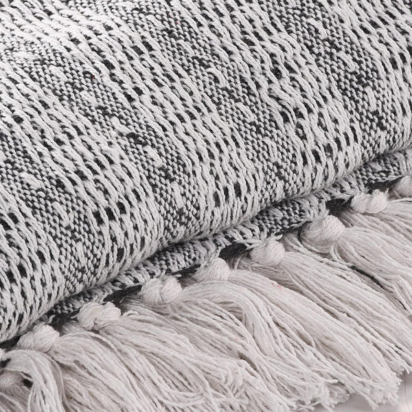 Striped Soft & Breathable Black Throw Blanket