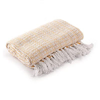 Striped Soft & Breathable Yellow Throw Blanket- Sashaaworld