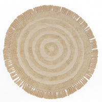 Circular patterned Cotton Tufted Rug