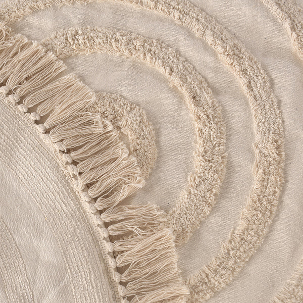 Circular patterned Cotton Tufted Rug
