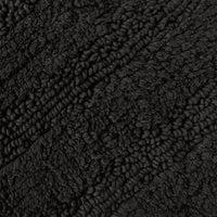 Tufted V Striped Grey Bathmat and Contour set