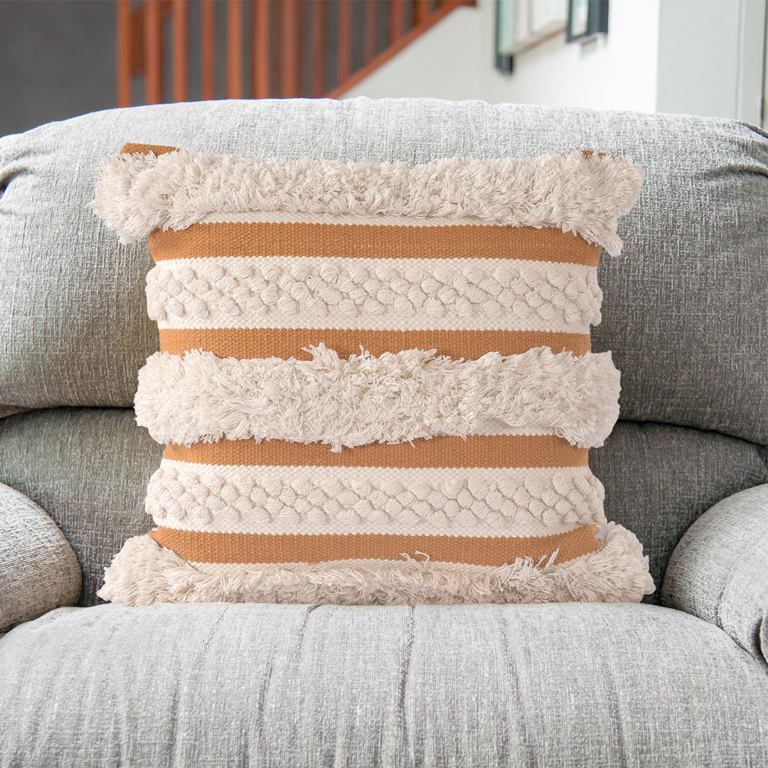 Boho Chic Chunky Handwoven Cushion Cover- Sashaa World