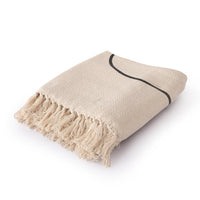 Printed Women Face Woven Throw White - Sashaaworld