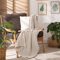 Herringbone Pattern Cotton Woven Throw - Sashaa World