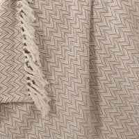 Herringbone Pattern Cotton Woven Throw - Sashaa World