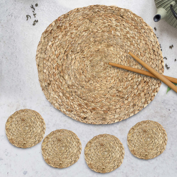 Jute Placemats & Coasters Set of 6