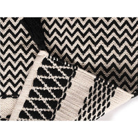 Black & White Handwoven Table Runner