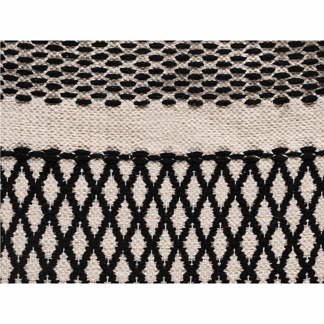 Black & White Handwoven Table Runner