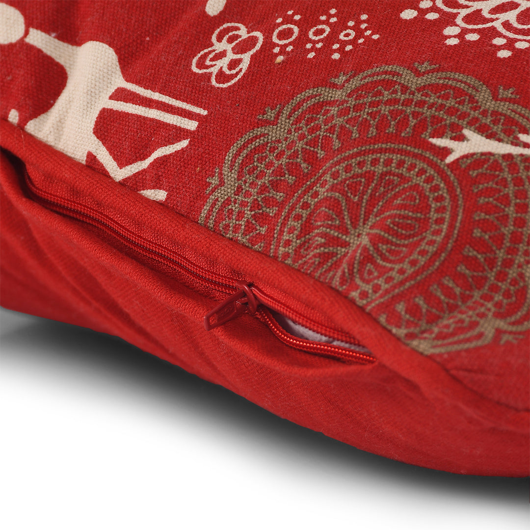 Reindeer Print Cushion Cover- Sashaaworld