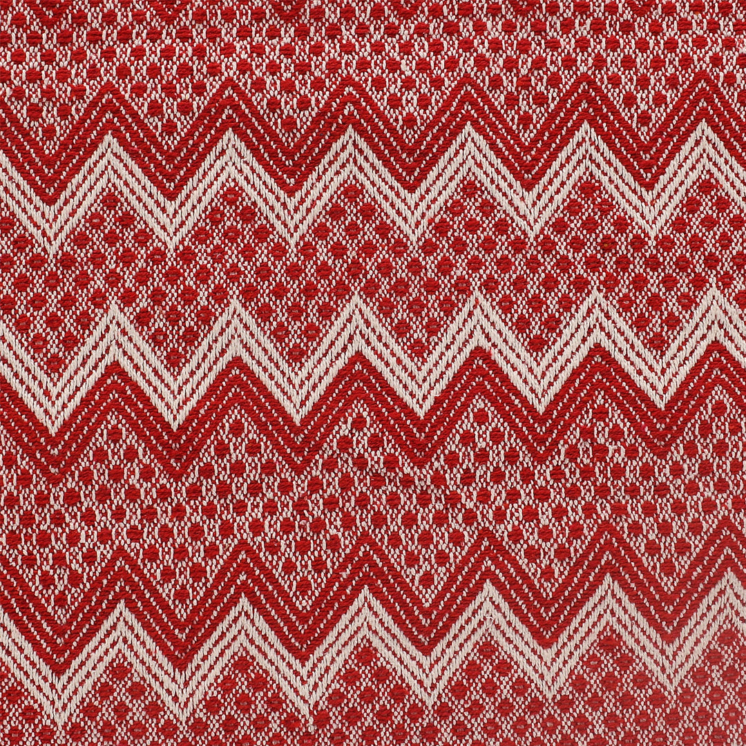Red & White Chevron Throw- sashaaworld