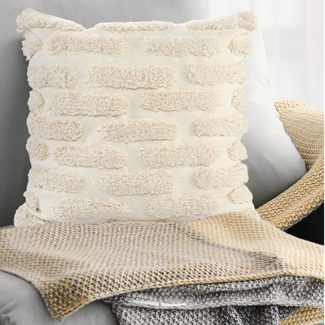 Ivory Tufted Cushion Cover - Sashaa World