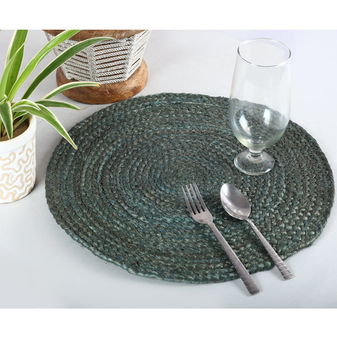 Jute Placemats in Green - Sashaaworld