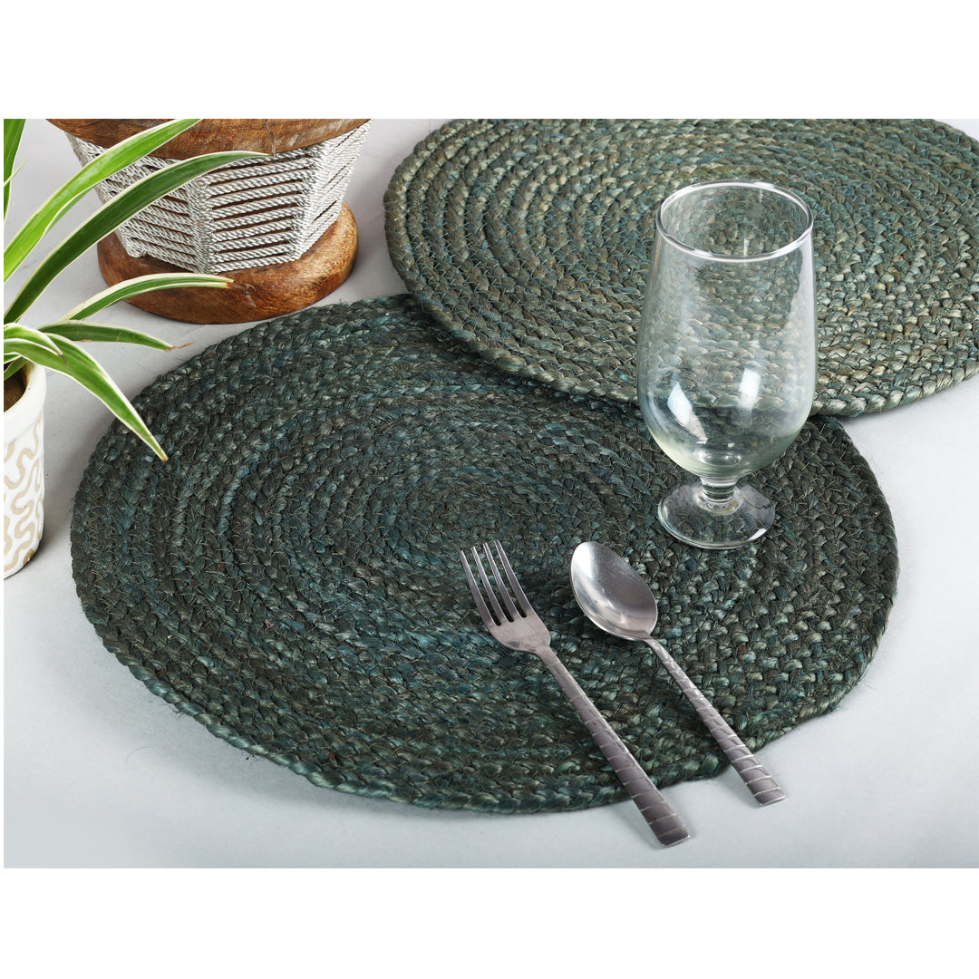 Jute Placemats in Green - Sashaaworld