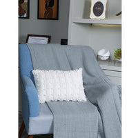 White Tufted Lumbar Cushion- Sashaaworld